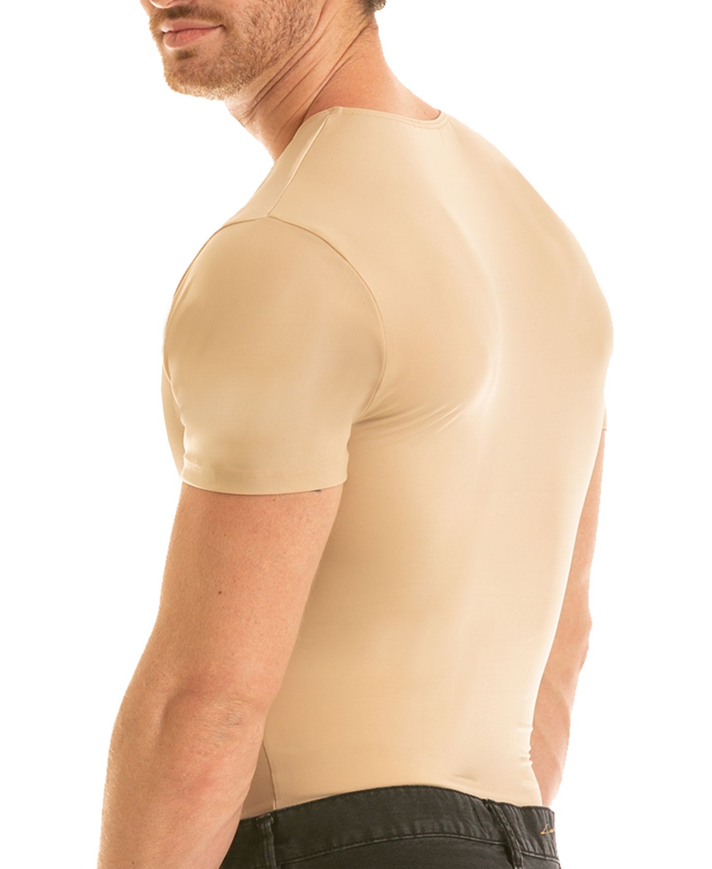 Мужские футболки Instaslim Big & Tall Insta Slim 3 Pack Compression Short Sleeve V-Neck T-Shirts, цвет: Чёрный — фото 6