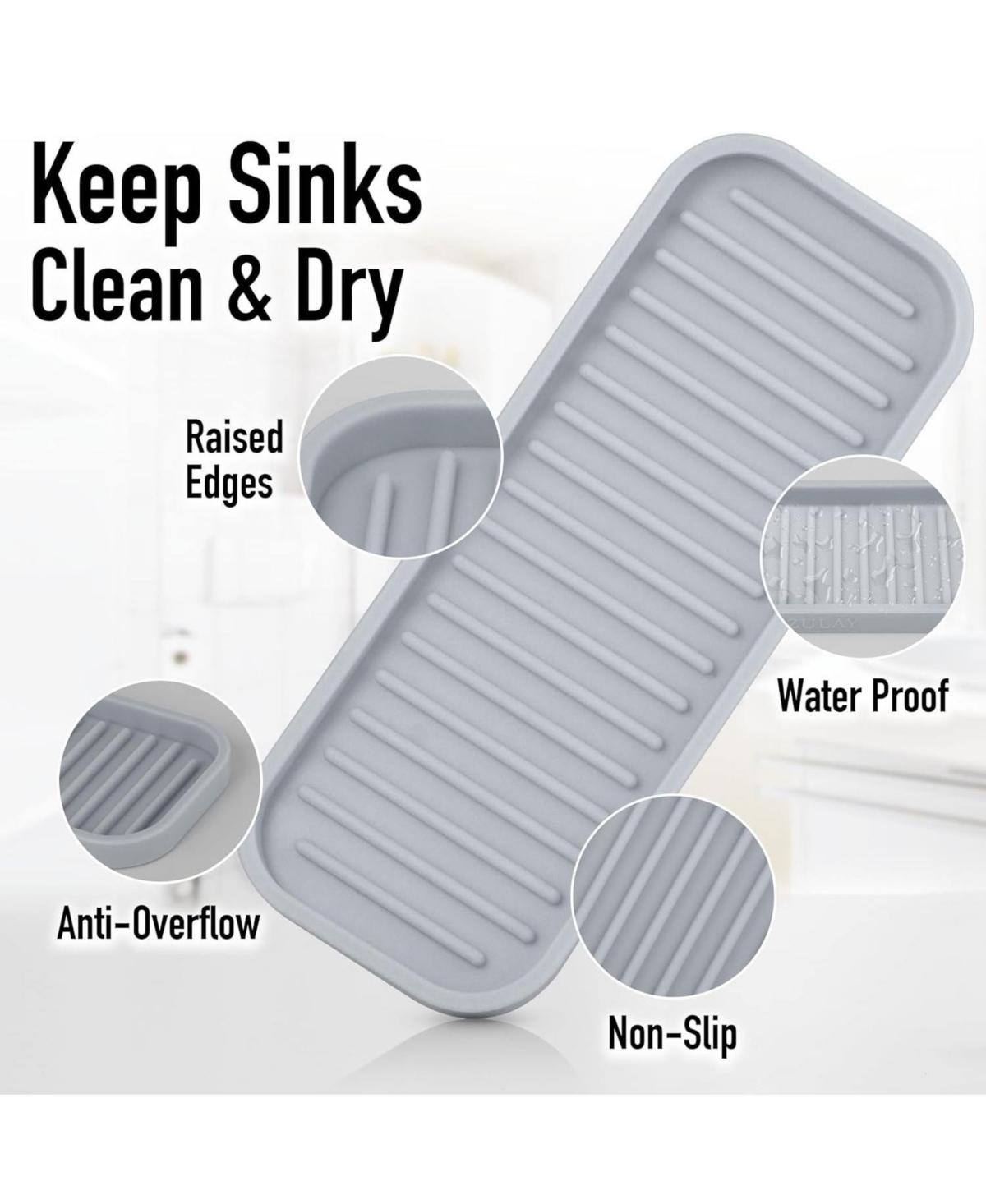 Zulay Kitchen Silicone Multipurpose Tray Holder