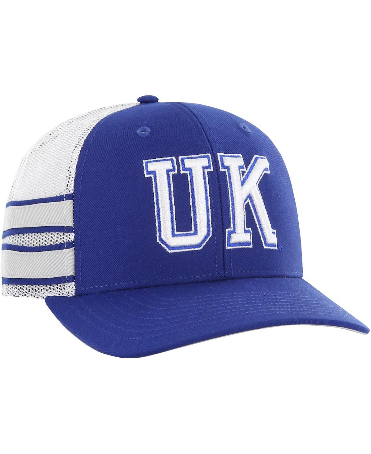 Shop 47 Brand Men's Royal Kentucky Wildcats Straight Eight Adjustable Trucker Hat