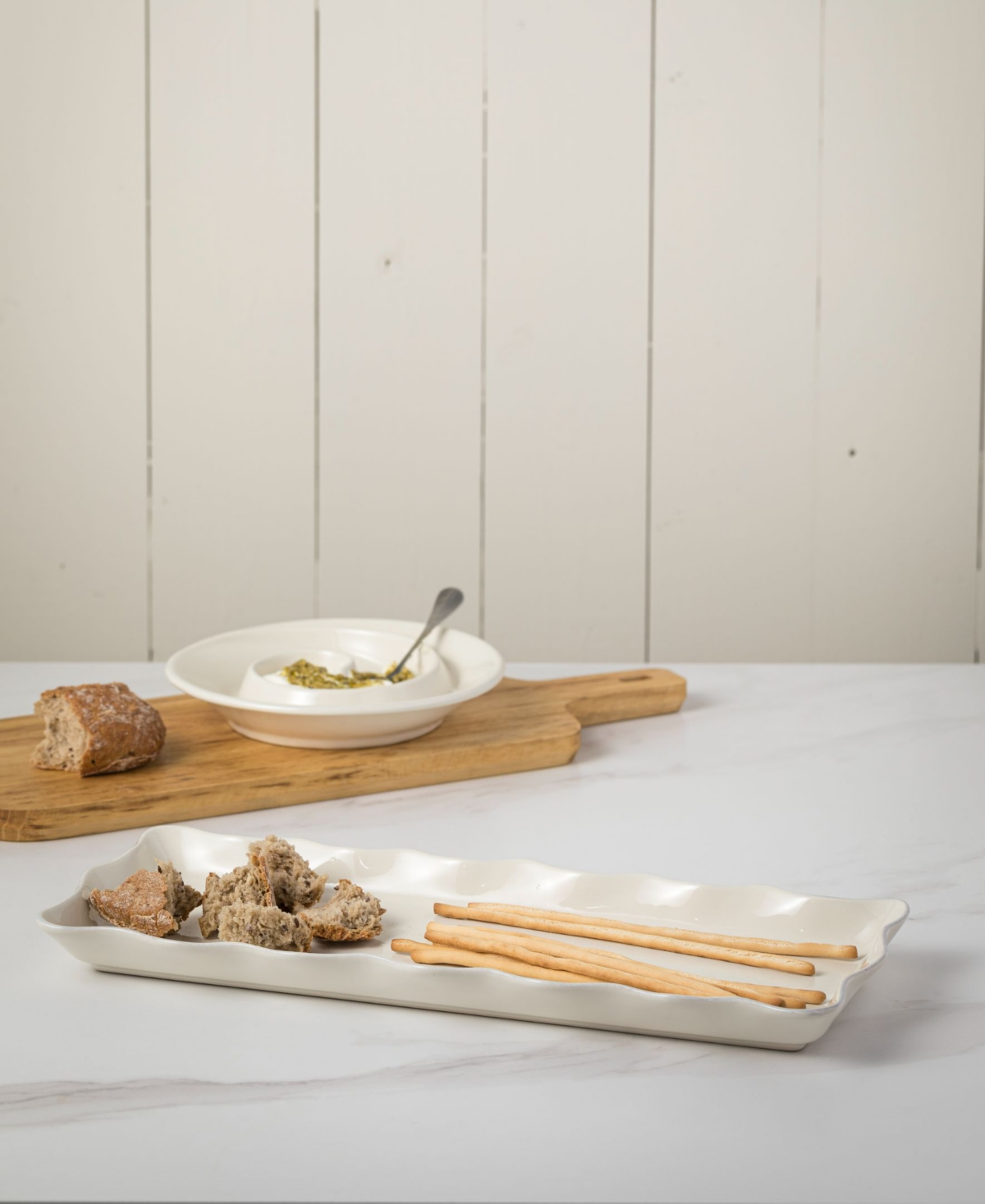 Casafina By Costa Nova Casafina Cook & Host Rectangular Tray In White
