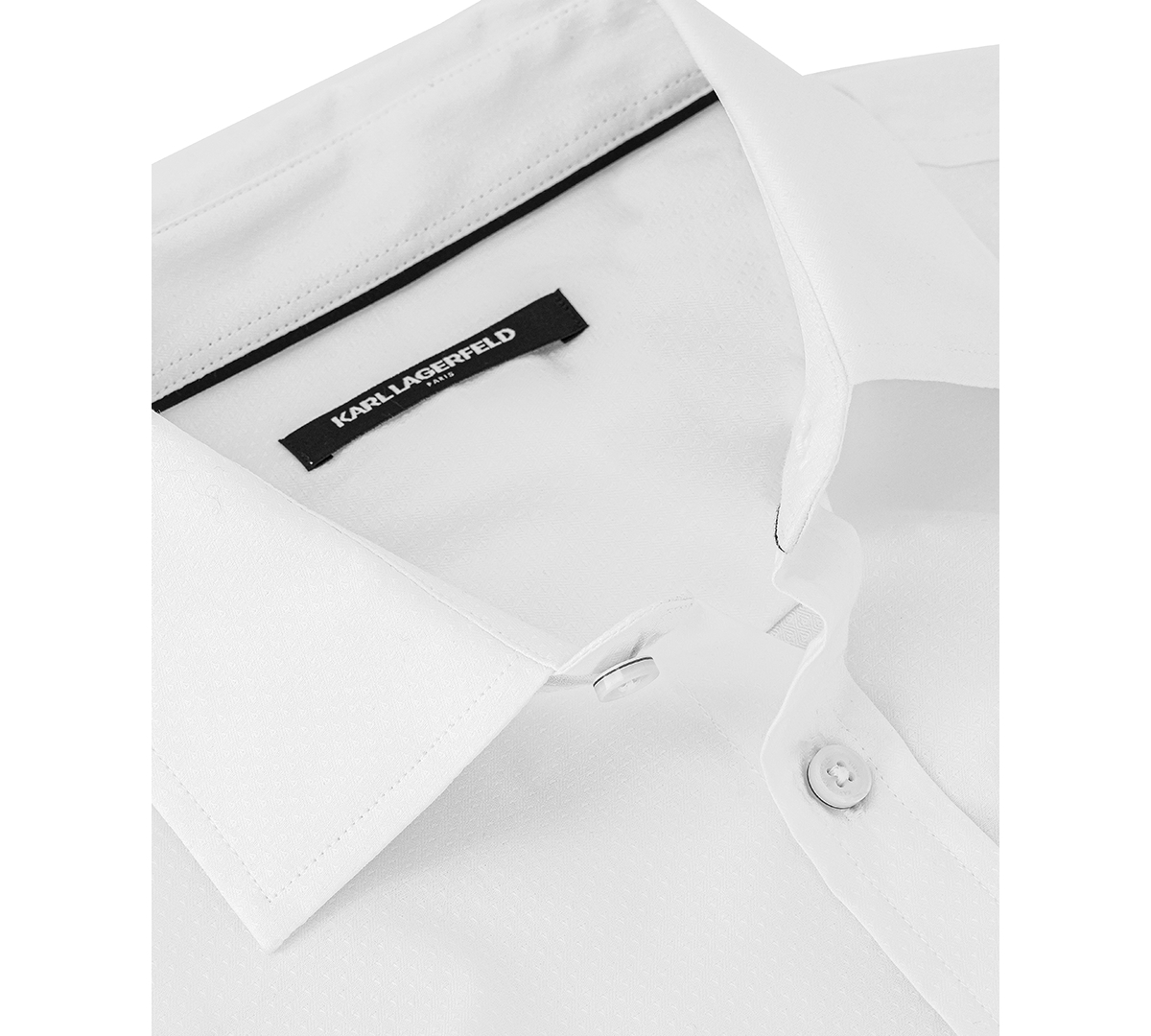 Karl Lagerfeld Paris Men's Slim-Fit Diamond Woven Shirt