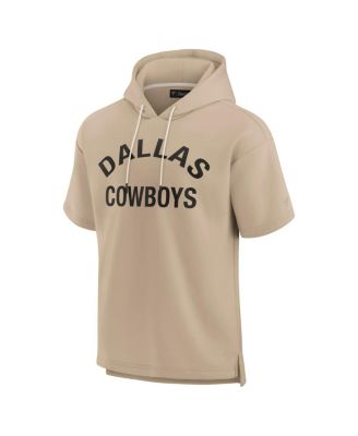 Unisex Khaki Dallas Cowboys Elements Super Soft Fleece Short Sleeve Pullover Hoodie