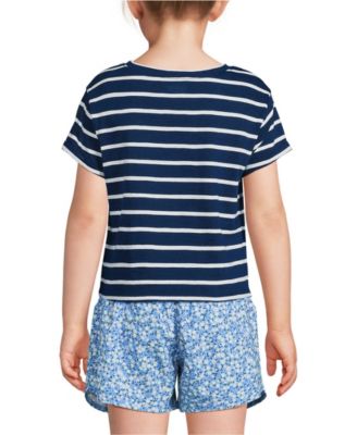 Canotta Ragazza Lands' End Pattern Racerback – Aqua Ice Floral, 100% Cotone