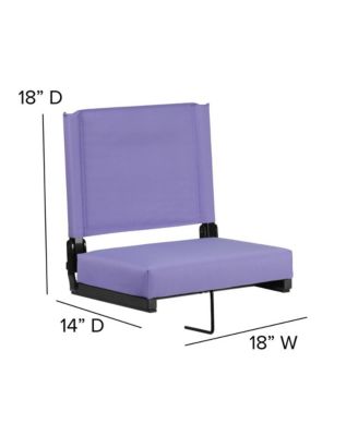 EMMA + OLIVER Set of 2 Aluminium   500 lb. Capacity, Ultra-Padded Seat, Lightweight Stadium Chair