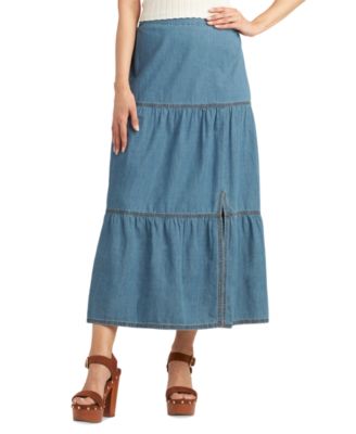 Midi jean skirt juniors best sale