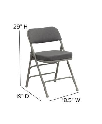 2 Pack Home & Office Portable Party Events Fabric Padded Metal Folding Chair