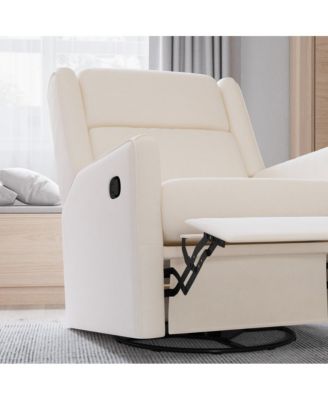 Dara 3-In-1 Traditional Manual Recliner Rocker Swivel Glider Chair