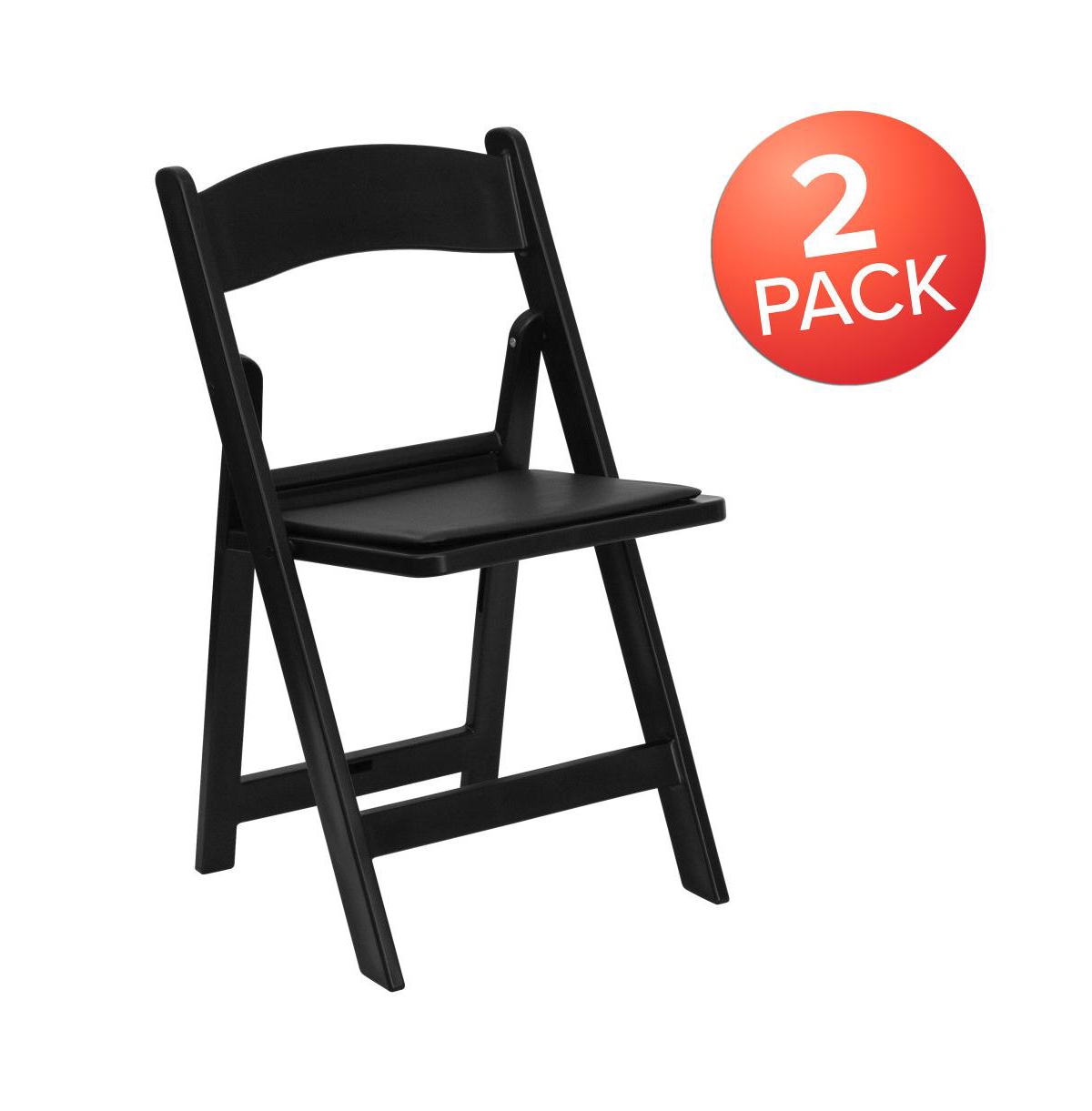Emma+Oliver Folding Chair - Resin– 2 Pack 800Lb Weight Capacity Event Chair