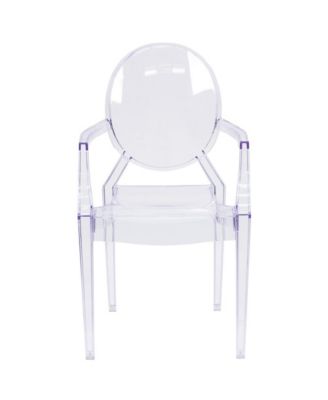 Oval Back Ghost Chair With Arms