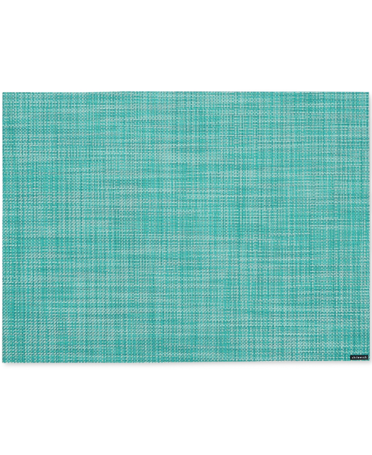 Chilewich Mini Basket Weave Placemat 14" X 19" In Turquoise