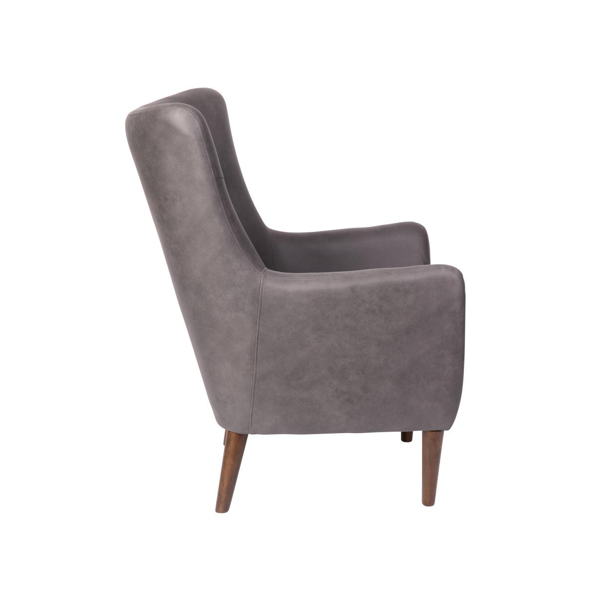 Merrick Lane Regal Traditional Wingback Accent Chair, Upholstery And Wooden Frame And Legs