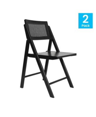 Gordon Set Of 2 Cane Rattan Folding Chairs