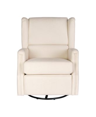 Abby 3-In-1 Wingback Manual Recliner Rocker Swivel Glider Chair