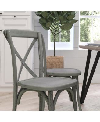 Bardstown  Single Piece Wooden Frame High Back X-Back Bistro Style Dining Chair