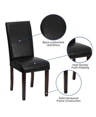 Vallia Series Set Of 6 Panel Back Parson'S Chairs For Kitchen, Dining Room And More