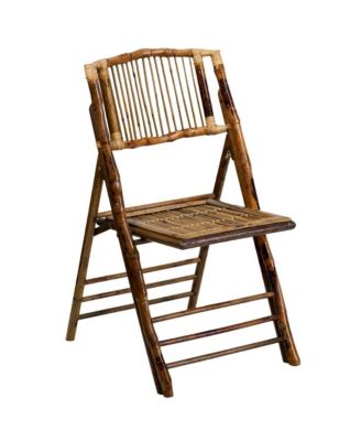 2 Pc. Set Bamboo Wood Folding Chairs – Event & Patio Seating