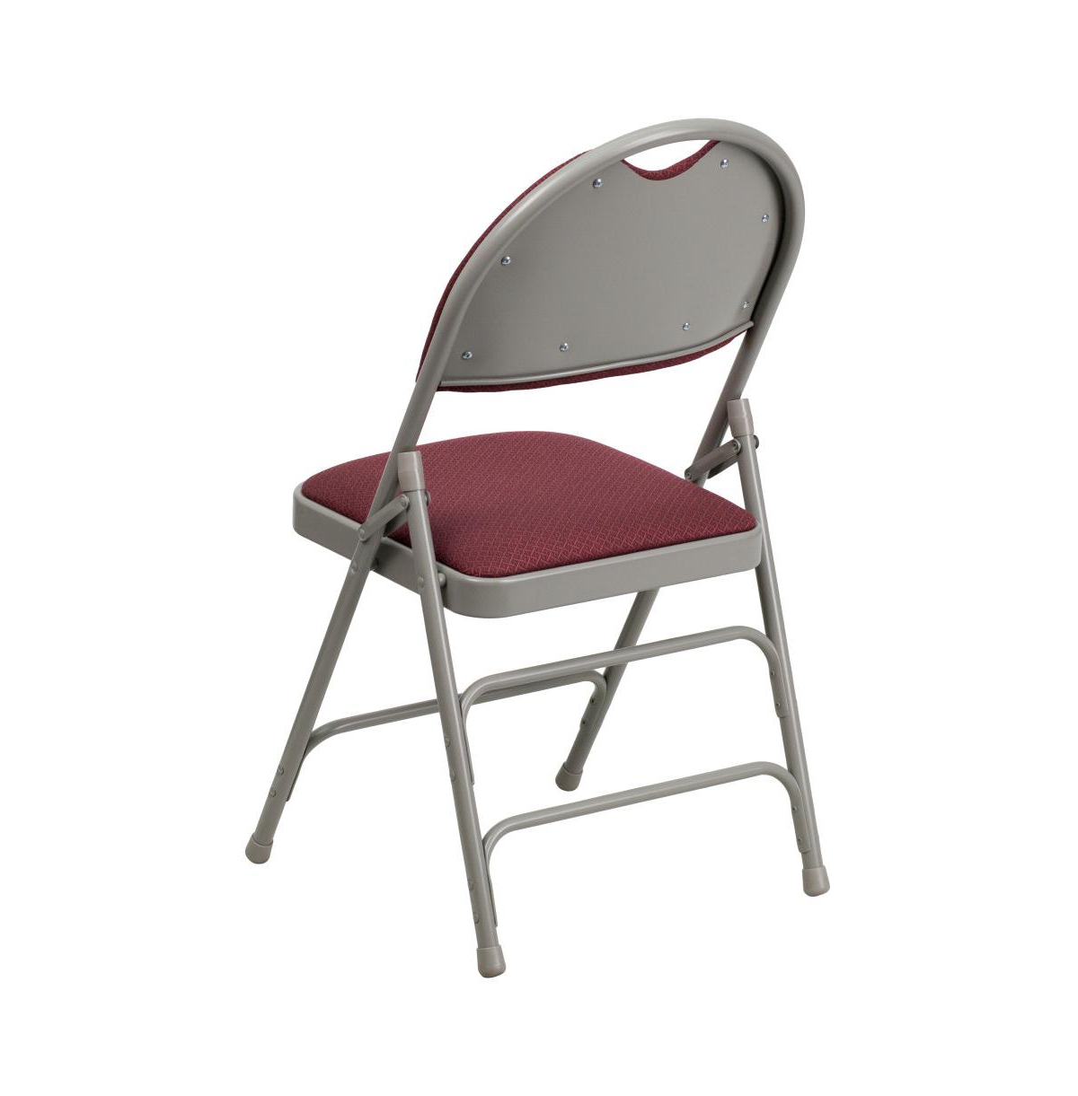 Emma+Oliver 2 Pack Home & Office Easy-Carry Party Events Padded Folding Chair -gray frame