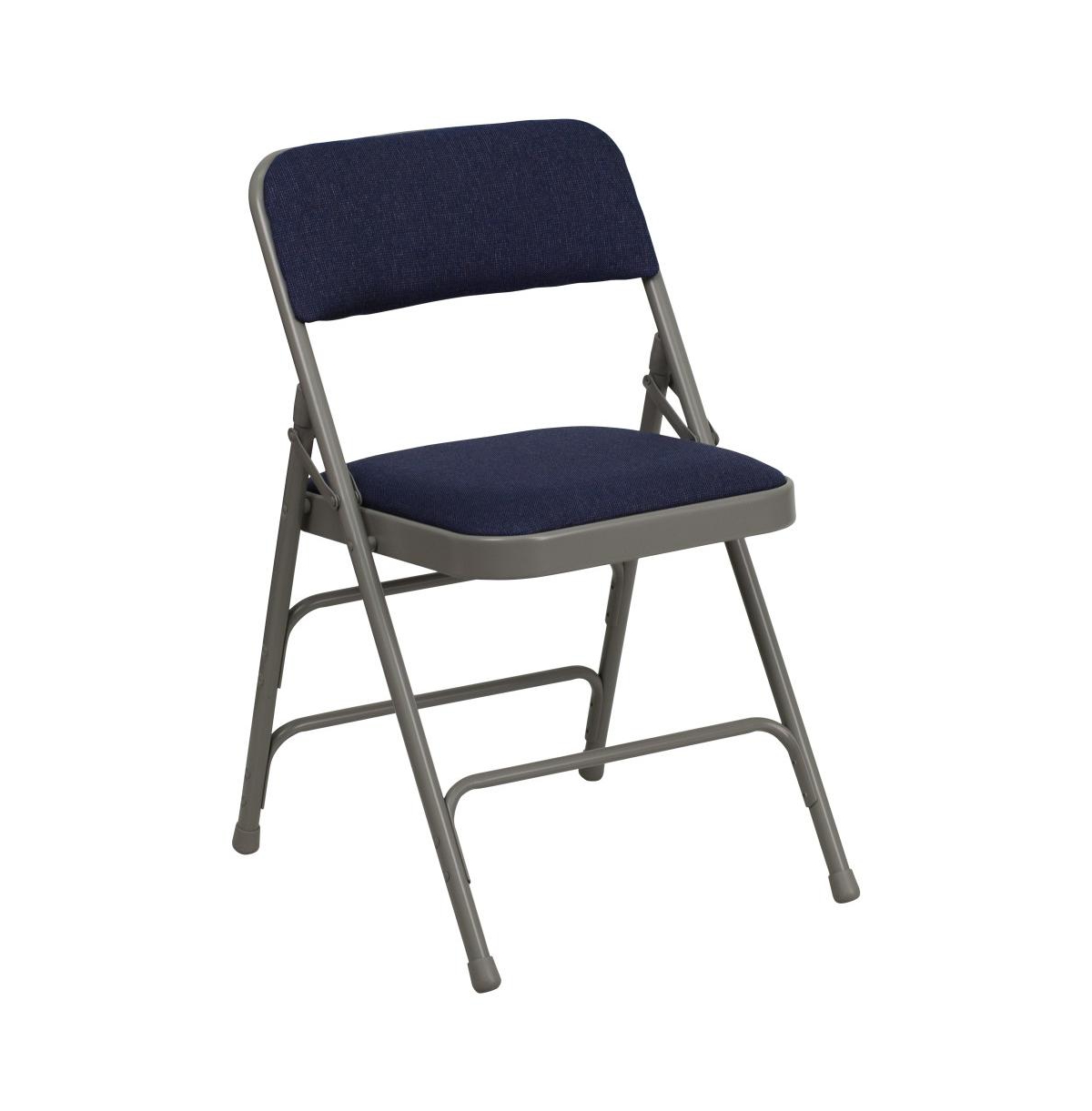 Emma+Oliver 2 Pack Home & Office Portable Party Events Padded Metal Folding Chair -gray frame