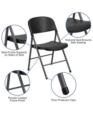 2 Pack Home & Office 330 Lb. Capacity Foldable Plastic Chair