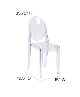  19" Rubber Ghost Side Chair