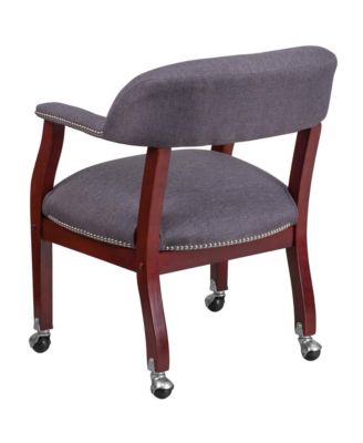 Conference Chair With Accent Nail Trim And Casters