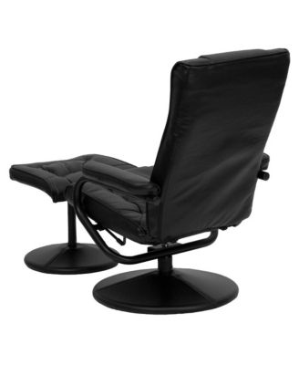 Contemporary Multi-Position Recliner & Ottoman W/ Wrapped Base