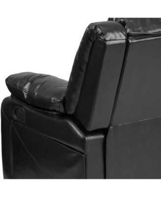 Bustle Back Loveseat With Two Built-In Recliners