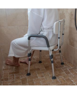 300 Lb. Capacity Quick Release Back & Arm Shower Chair