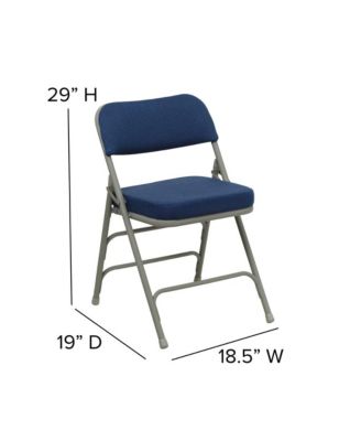 2 Pack Home & Office Portable Party Events Fabric Padded Metal Folding Chair