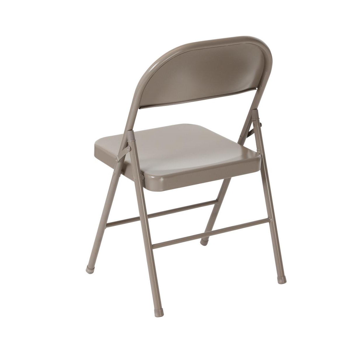 Emma+Oliver 4 Pack Double Braced Commercial Party Events Steel Metal Folding Chair