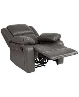 Recliner With Bustle Back And Padded Arms