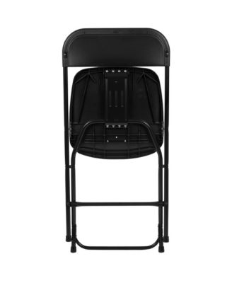 Set Of 10 Stackable Folding Plastic Chairs - 650 Lb Weight Capacity
