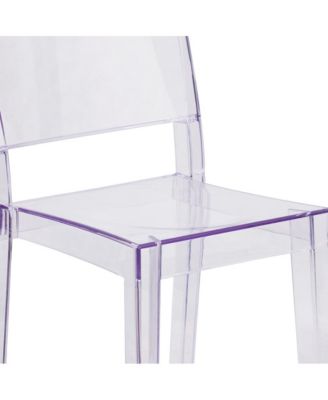 4 Pack Transparent Stacking Side Chair