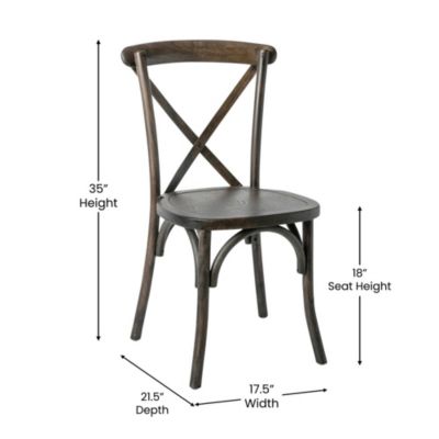 Davisburg Stackable Wooden Cross Back Bistro Dining Chair