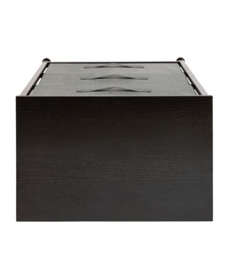 3 Drawer Vertical Storage Dresser With Wood Top & Fabric Pull Drawers