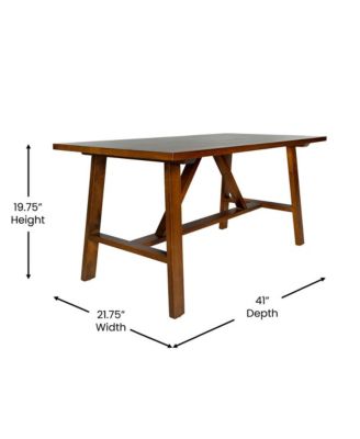 1 PC Solid Wood Rustic  Mabel Farmhouse Trestle Coffee Table, Accent Table