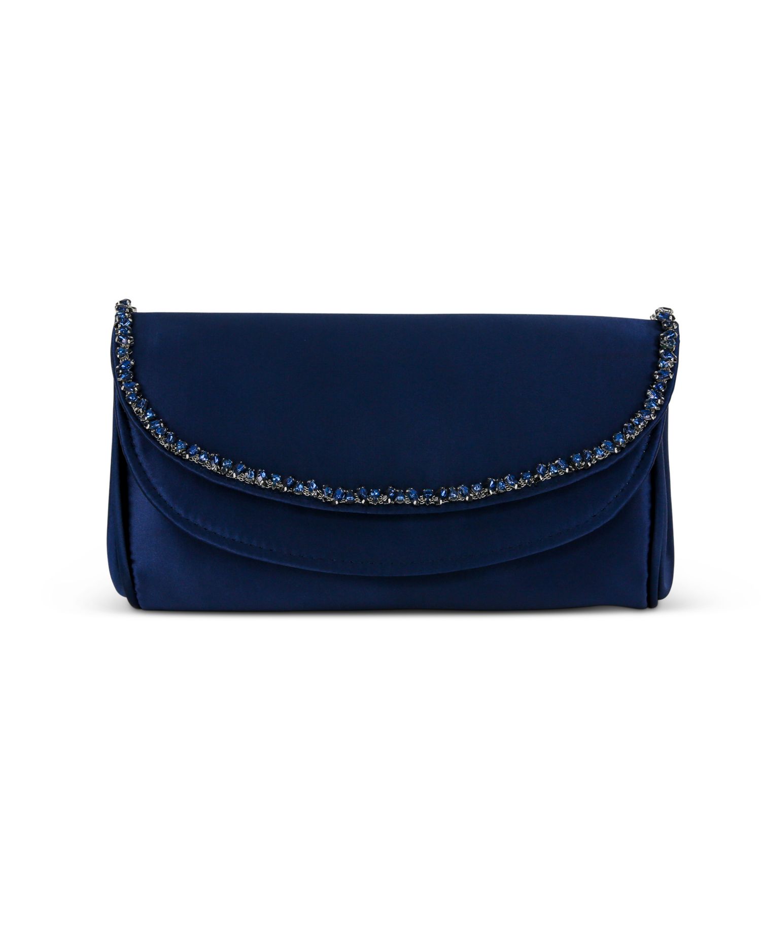 Woman's Talia Double Flap Clutch with Crystal Necklace