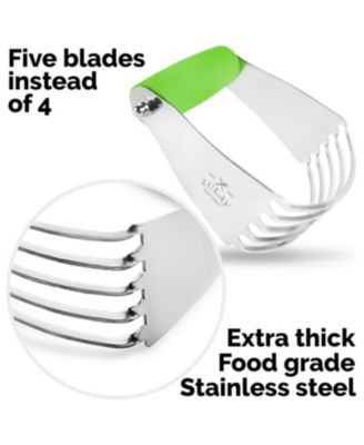 Stainless Steel Dough Blender, Pastry Cutter, Heavy Duty Pastry Blender and Dough Cutter with Blades