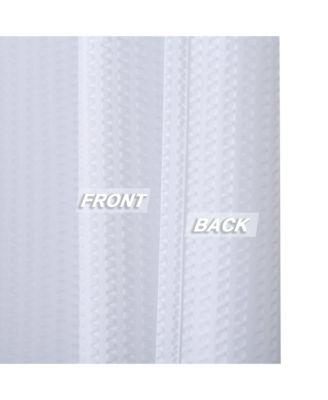 Soft Embossed Seersucker Microfiber Fabric Shower Curtain or Liner, 72" x 72"