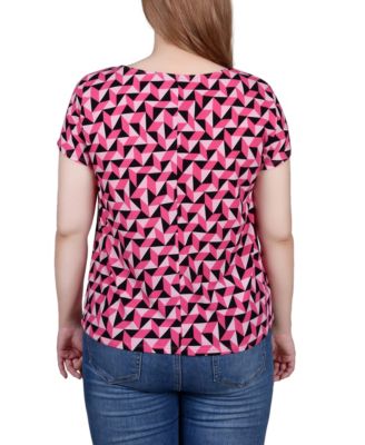 Short Sleeve Extended Sleeve Tunic Top