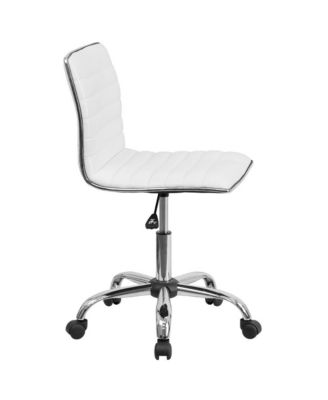 Amelie Home Office Chair Ergonomic Executive Ribbed Low Back Armless Computer Desk Chair - Base, Frame & Border