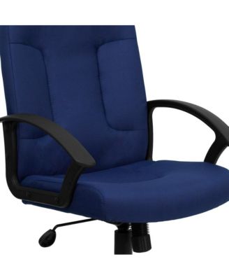 Mid-Back Fabric Executive Swivel Office Chair With Nylon Arms