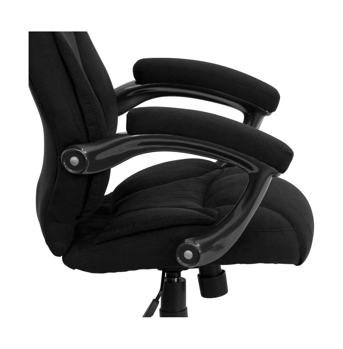 Emma+Oliver High Back Executive Ergonomic Office Chair With Silver Nylon Base And Arms