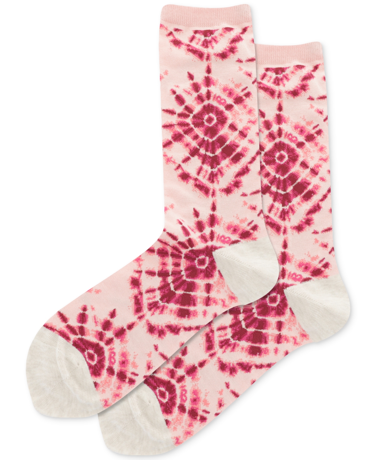Women's Tie-Dye Crew Socks - Blush