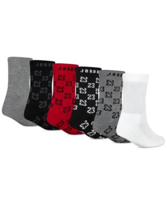 Kids 7-11 6-Pack Monogram Essential Crew Socks