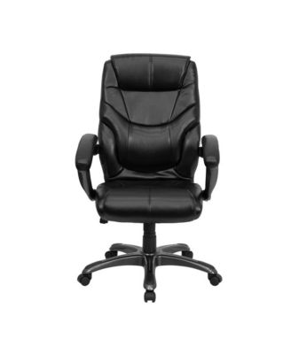 High Back Leathersoft Executive Swivel Ergonomic Office Chair With Arms