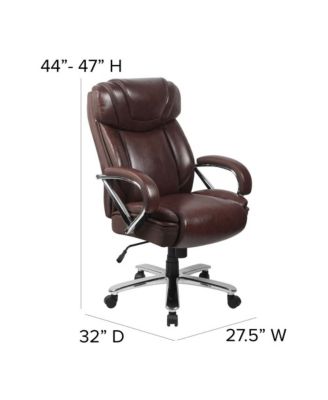 500 Lb. Big & Tall Leathersoft Executive Ergonomic Office Chair With Wide Seat
