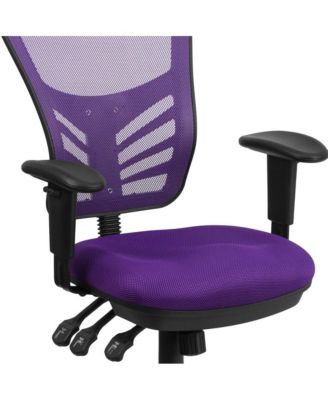 Mid-Back Mesh Triple Paddle Swivel Ergonomic Office Chair With Adjustable Arms