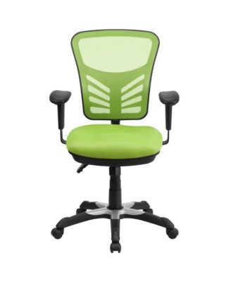 Mid-Back Mesh Triple Paddle Swivel Ergonomic Office Chair With Adjustable Arms