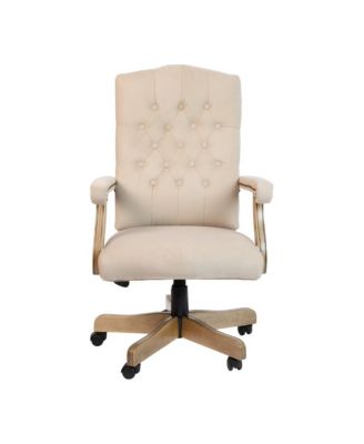 Office Chair, High Back, Tufted, Height Adjustable, 360° Swivel, Upholstered, Home Office Furniture